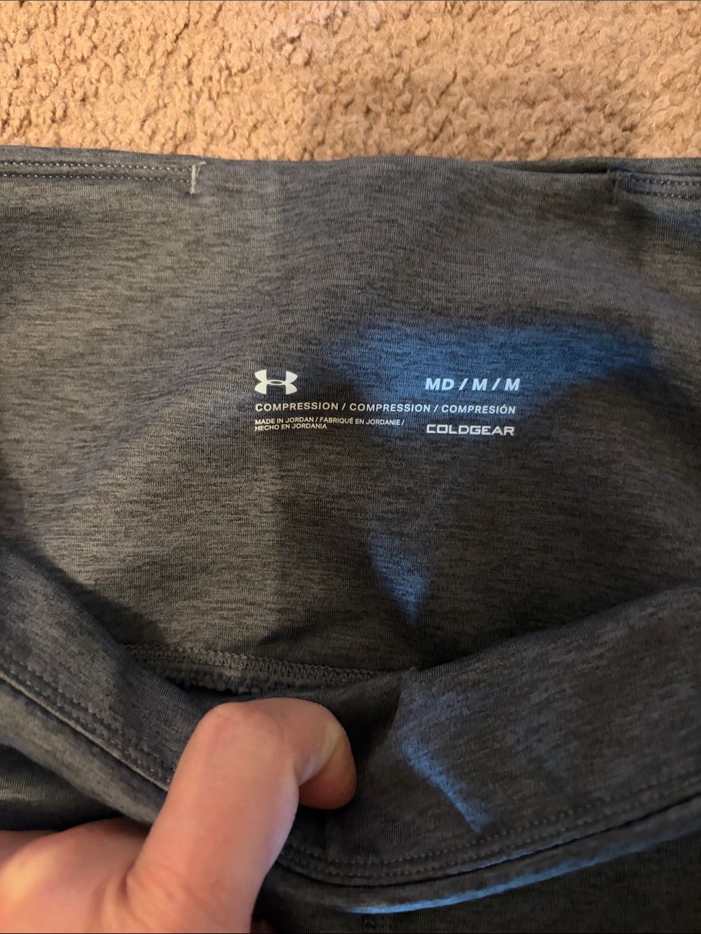 Under Armour women’s gray High-Waist Leggings - Picture 2 of 3